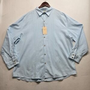 Hardaddy Blue Men's Long Sleeve Button Up‎ Shirt Size 3XL NWT